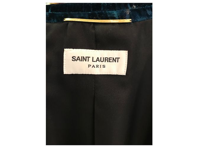 Giacca Saint Laurent in velluto blu - vista 3