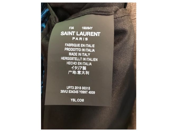 Giacca Saint Laurent in velluto blu - vista 4