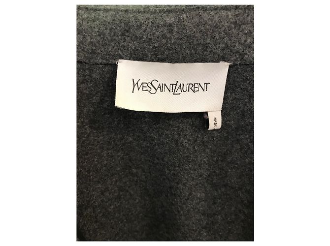 Abrigo Yves Saint Laurent Gris - vista 3