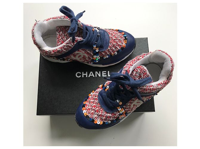Chanel Tweed Runner Trainer Mehrfarben - Ansicht 36