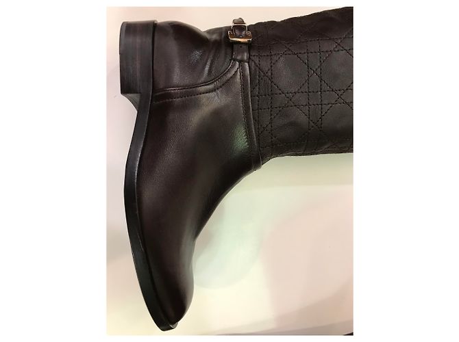 Botas Dior de cuero marrón Castaño - vista 3