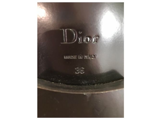 Botas Dior de cuero marrón Castaño - vista 4