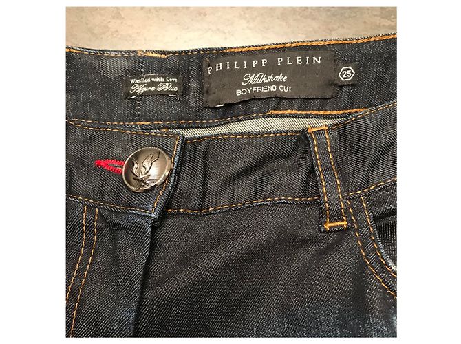 Jeans Philipp Plein Blu con Dettagli Swarovski - vista 2