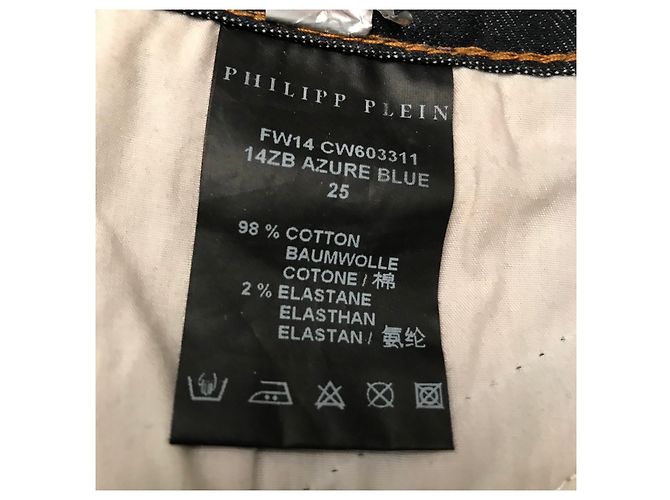 Jeans Philipp Plein Blu con Dettagli Swarovski - vista 6