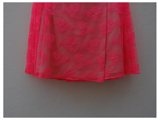 Falda rosa de cuero Christopher Kane - vista 2