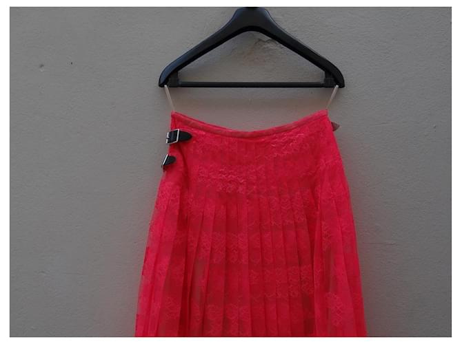 Falda rosa de cuero Christopher Kane - vista 6