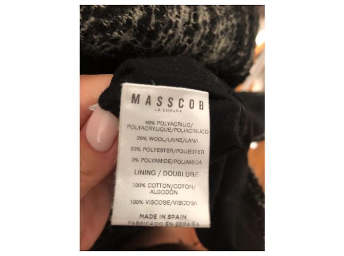 Masscob Oversize Jacke Schwarz Dunkelgrau Polyester Anthrazitgrau - Ansicht 3