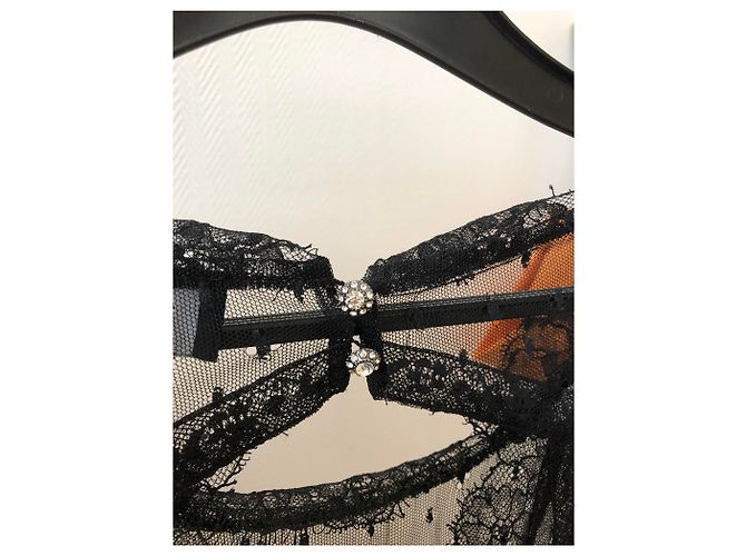 The Kooples Spitzent-Shirt mit Perlendetails Schwarz - Ansicht 4
