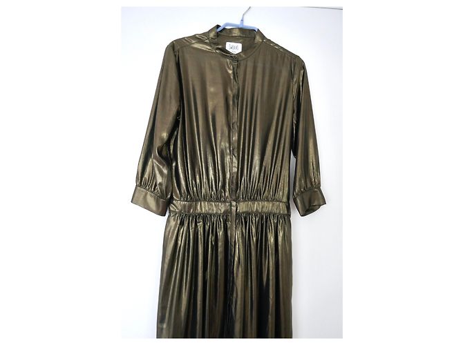 Swildens schwillt langes Kleid an Golden - Ansicht 3
