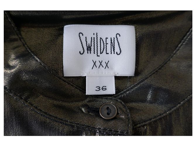 Swildens schwillt langes Kleid an Golden - Ansicht 6