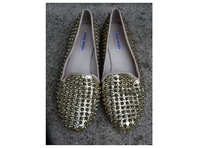 Mules Steve Madden in pelle glitterata con borchie oro Gold hardware - vista 5