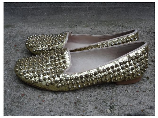 Mules Steve Madden in pelle glitterata con borchie oro Gold hardware - vista 6