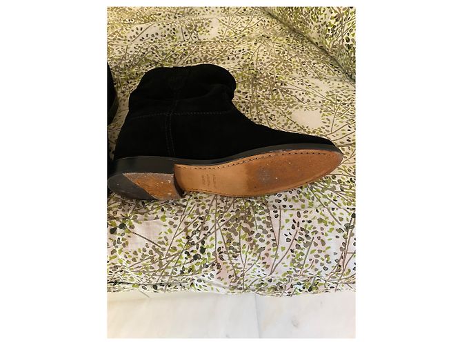 Botines Isabel Marant Crisi de ante negro - vista 2