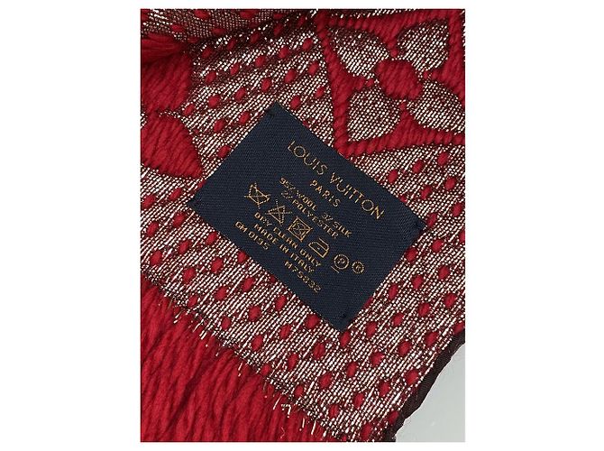 Louis Vuitton Bufanda Logomania Shine Red Roja - vista 2
