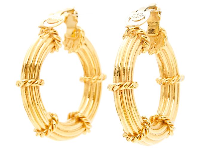 Lanvin cable maxi hoops - view 2