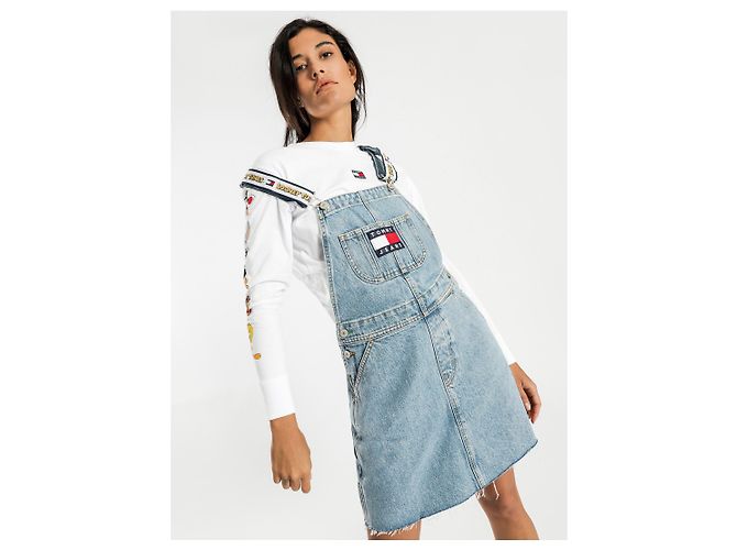 Tommy Hilfiger Tommy Jeans X Looney Tunes Latzkleid Hellblau - Ansicht 7
