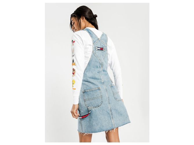 Tommy Hilfiger Tommy Jeans X Looney Tunes Latzkleid Hellblau - Ansicht 8