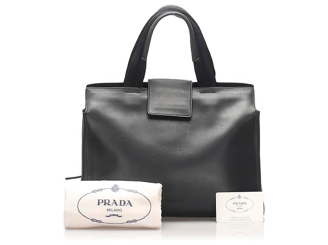 Prada Tasche aus schwarzem Leder - Ansicht 10