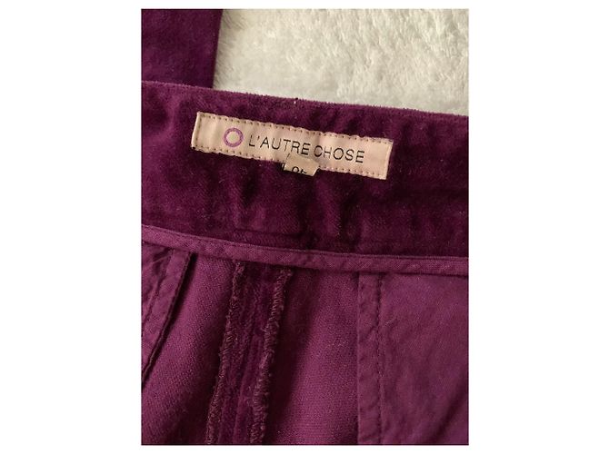 Autre Marque L'autre Wählte eine Samthose Lila - Ansicht 4