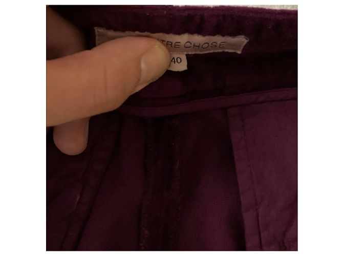 Autre Marque L'autre Wählte eine Samthose Lila - Ansicht 5
