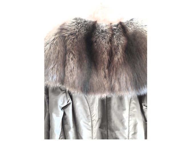 Abrigo Fendi Pellicceria de cachemira y piel marrón Castaño - vista 6