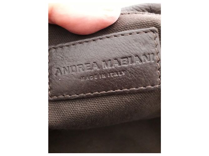 Autre Marque Borsa in pelle di capra marrone con frange Marrone scuro - vista 3