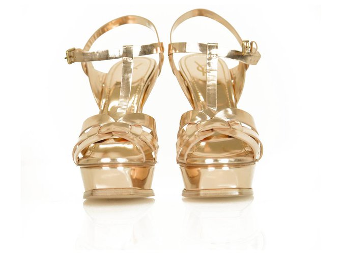 ysl rose gold heels