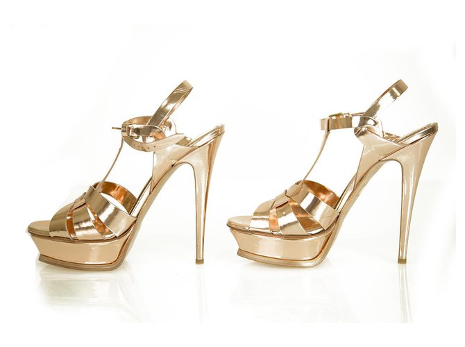 ysl rose gold heels