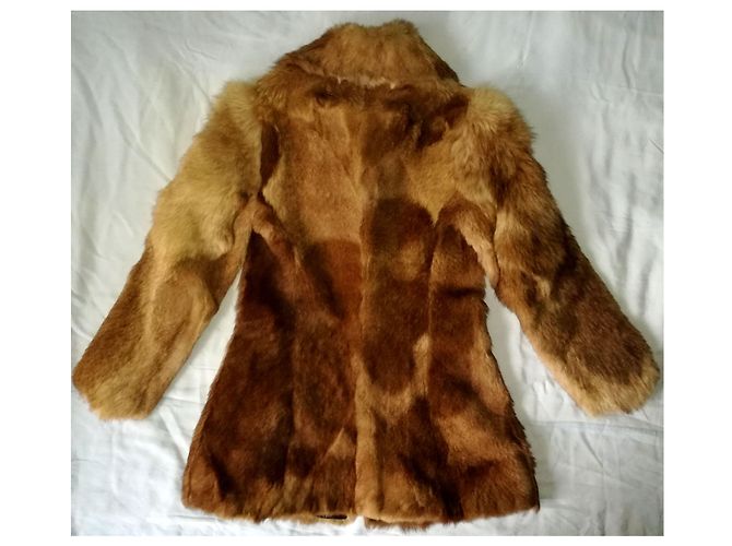 Sam Rone Murmel (Marmota) Abrigo de piel marrón corto Castaño - vista 2
