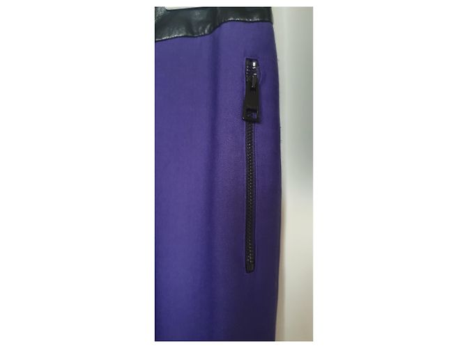 Completo pantalone Just Cavalli viola e pelle nera Porpora - vista 11