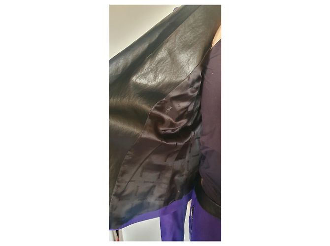 Completo pantalone Just Cavalli viola e pelle nera Porpora - vista 12