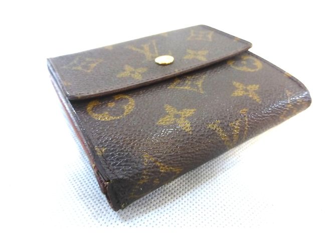 Louis Vuitton Elise Monogram Cartera Marrón Cuero Castaño - vista 13