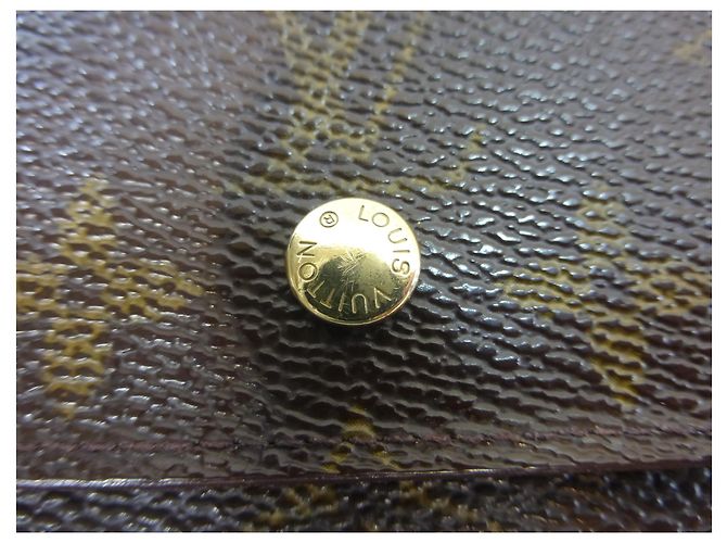 Louis Vuitton Elise Monogram Cartera Marrón Cuero Castaño - vista 14