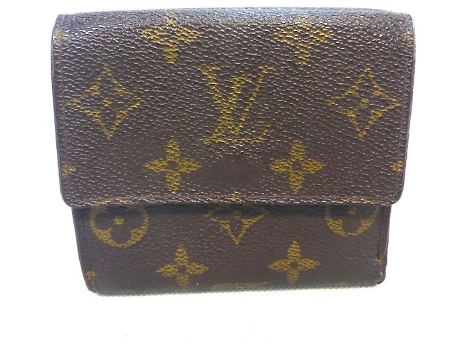 Louis Vuitton Elise Monogram Cartera Marrón Cuero Castaño - vista 2