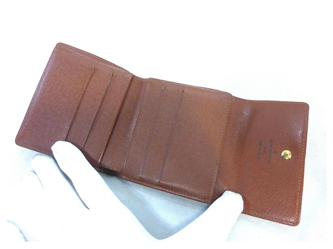 Louis Vuitton Elise Monogram Cartera Marrón Cuero Castaño - vista 6