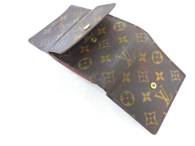 Louis Vuitton Elise Monogram Cartera Marrón Cuero Castaño - vista 7