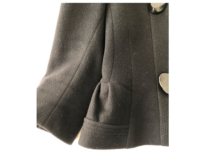 Giacca nera in lana e cashmere inconnue Nero - vista 3