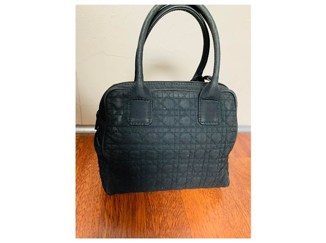 Borsa Christian Dior Lady in tessuto nero - vista 4