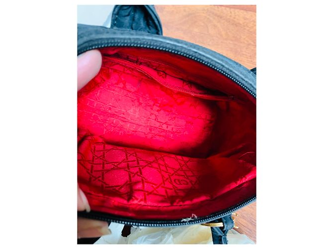 Borsa Christian Dior Lady in tessuto nero - vista 6