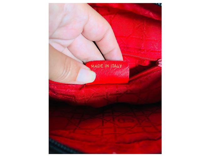 Borsa Christian Dior Lady in tessuto nero - vista 7