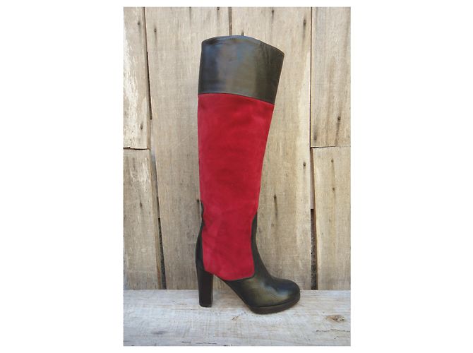 Botas Chloé de piel de ciervo rojas 36.5 - vista 3