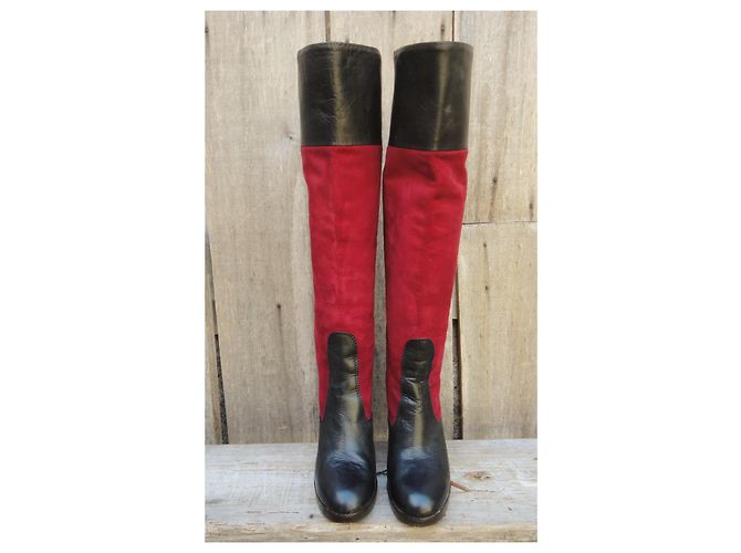 Botas Chloé de piel de ciervo rojas 36.5 - vista 5