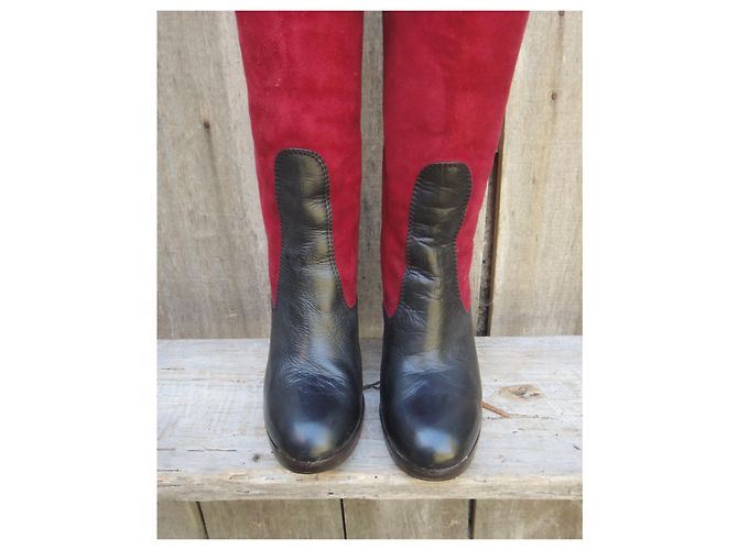 Botas Chloé de piel de ciervo rojas 36.5 - vista 6