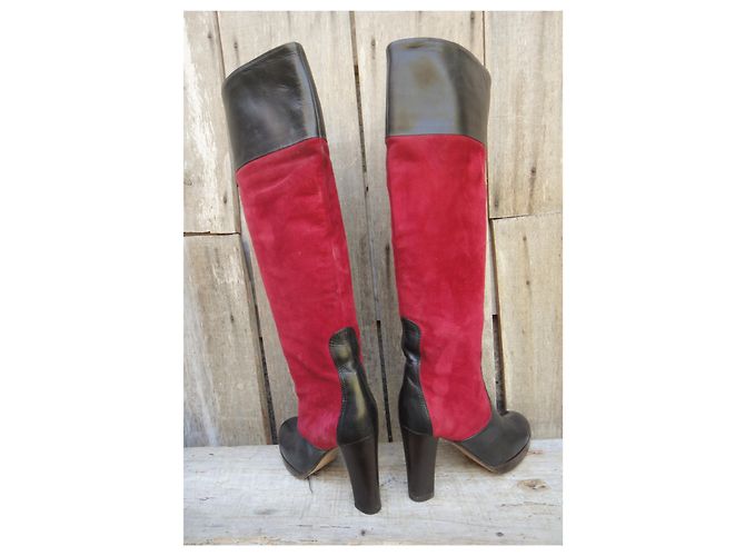 Botas Chloé de piel de ciervo rojas 36.5 - vista 7