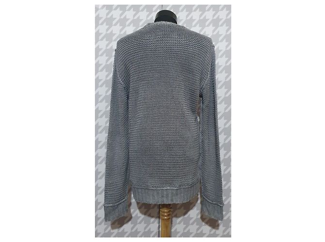 Pull long en lin gris D&G - vue 3