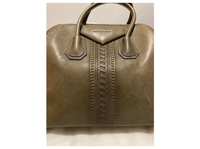 Borsa Givenchy Antigona Media Verde Scuro Pelle - vista 6