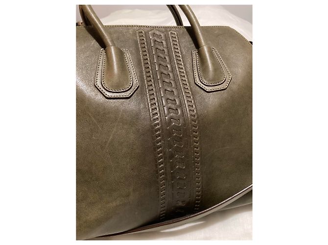 Borsa Givenchy Antigona Media Verde Scuro Pelle - vista 9