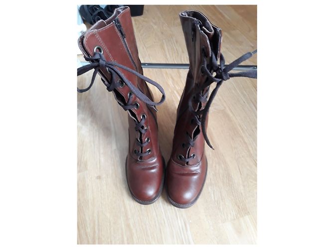 Autre Marque Botas Eden Shoes de cuero marrón Castaño - vista 2