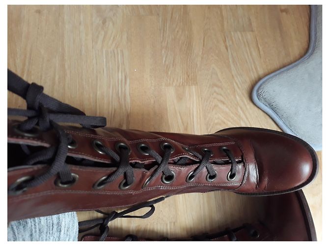 Autre Marque Botas Eden Shoes de cuero marrón Castaño - vista 8