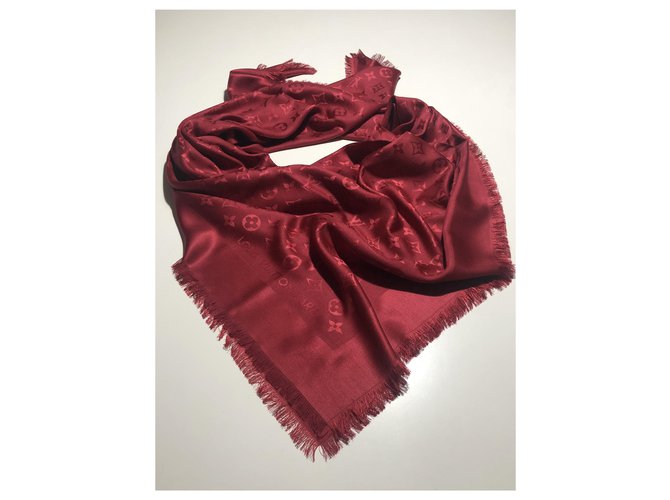 Louis Vuitton roter Monogrammschal - Ansicht 3